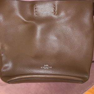 Coach brown leather crossbody